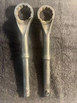 Vtg Snap On Tools X480A 1/2" & X520A 5/8" Offset Tubular Box Wrenches 12 Pt. Fixed Price $73.95.