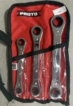 Proto J1190B Ratcheting Wrench Set, Double Box End, 12 Point, Sae, Chrome, 3 Pcs. Fixed Price $40.79.