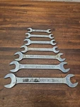 B80- Vintage 7 Pc Plumb Plvmb Plomb Open End Wrenches 1/2" To 1-1/8". Fixed Price $110.00.