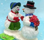 Lemax Kissing Snowcouple Snowmen 52152 Box Christmas Village Figurine INV265. Fixed Price $14.49.