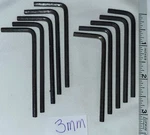 3MM Allen Socket Wrench Key Hexagon Short Arm Heat Treated Unbrako Lot Of 10. Fixed Price $16.25.