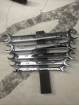 Mac 5PC Sae Combination Speed Flare Nut Line Wrench Set 1/4 To 3/4 6PT Very Nice. Fixed Price $130.00.