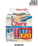 Inaba Churu Cat Treats, Lickable, Squeezable Creamy Pur 0.5 Oz 120 Tubes. Fixed Price $42.88.