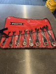 Proto Combination Wrench 8 Pc Set Alloy Steel , Black Chrome Flex Reversing. Fixed Price $159.99.