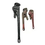 Heavy Duty Plumbing Pipe Wrench Set Of 3 12" 14" 24" Ridgit Wisdom. Fixed Price $74.99.