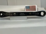 Snap On RF818S, 1/4IN. 4PT 9/16IN. 6PT, Ratcheting Box End Wrench, Usa. Fixed Price $9.75.