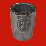 Armstrong Usa 40-127, 27MM, 3/4"DR, 13 Pt Socket. Fixed Price $25.00.