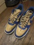 Air Force 1 By You Blue Gold. Fixed Price $39.00.