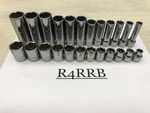 Snap-on Tools New 3/8" Drive 6PT Metric Shallow Deep Chrome Socket Set 224SFFSM. Fixed Price $499.95.