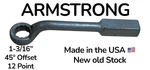 Armstrong 33-040 1-3/16" 45 Offset Striking Slugging Wrench 12-POINT Silver Nos. Fixed Price $39.99.