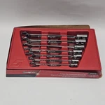 Snap On Tools Usa 7PIECE Sae Flexhead Open End Combo Wrench Set 3/8-3/4 FHO607B. Fixed Price $499.99.