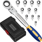 Haisstronica 12 Interchangeable Heads Ratcheting Combination Wrench Set,.... Fixed Price $45.98.