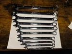 Snap-on Tools Usa New 10PC 12 Point Flank Drive Plus Combo Wrench Set SOEX710. Fixed Price $380.00.