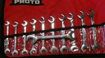 Proto J3100M 11 Pc Full Polish Metric Angle Open-end 15 , 60 Wrench Set -19MM. Fixed Price $349.95.