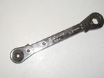 Ratcheting A/c Wrench, 1/4" + 3/16" Sq & 1/2" 9/16" Hex, Blackhawk # ZW-1045A. Fixed Price $14.67.
