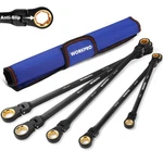 5-PIECE Flex-head Ratcheting Wrench Set 8-19MM Metric Cr-v Steel With Pouch. Fixed Price $76.99.