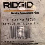 Ridgid 31740 E4786 36 Heel J Pin. Fixed Price $9.99.