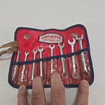 Vintage Proto 1200E Fractional 8-PIECE Midget Combination Wrench Set. Fixed Price $49.88.