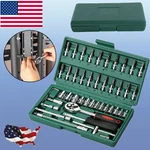 46PCS Socket Ratchet Wrench 1/4" Screwdriver Bits Torx Hex Set. Fixed Price $8.99.