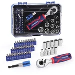 Workpro 42PC 1/4" Drive Master Socket Set Metric Dual Head Ratchet Qucik-release. Fixed Price $29.99.