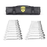 Flzosper 22-PIECE Flex-head Ratcheting Wrench Set Metric & Sae Chrome Black. Fixed Price $103.49.