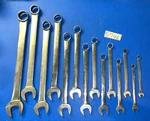 Snap-on Tools Piece Sae. 12 Point Combination Wrench Set OEX714KB. Fixed Price $580.00.