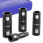 Workpro 4PCS Impact Socket Set 1/2" Drive Wheel Cr-mo Steel Dual-head. Fixed Price $25.99.