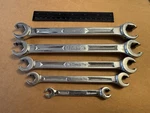 Snap-on Rxh 5PC Sae Double Open End Wrench Set 1/4-13/16 Steel Silver. Fixed Price $75.00.