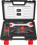 Super Thin Open End Set, 9 Piece Metric 5.5 To 27 Mm, Cr-v Steel, Hrc 40-45. Fixed Price $48.97.