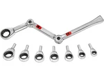 Allied International Exo-fit 9-PIECE Metric Extreme Access Ratcheting Wrench Set. Fixed Price $79.99.