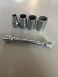 Snap-on Usa 1/2" Drive Sae Shallow Point Sockets Sw 120 190 221 + FX4. Fixed Price $36.00.