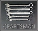 Craftsman Hand Tools 5PC Polished Chrome Metric Mm 12PT Combination Wrench Set. Fixed Price $11.93.