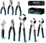 Duratech Pliers Set With Rolling Pouch, 8-PIECE, Blue, Silver, Black. Fixed Price $108.75.