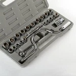 1/2" Drive Sae And Metric Sized Socket Wrench Tool Set Kit. Fixed Price $36.79.