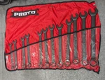 Proto Combination Wrench Set: Pc, 1/2 1-1/4" J1200FBASD Incomplete. Fixed Price $212.00.