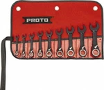 Proto 9 Piece, 1/4" 3/4", 12 Point Short Ratcheting Reversible Combination.... Fixed Price $275.04.