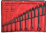 16-PIECE Sae Combination Wrench Set With Roll-up Pouch, 1/4" To 1-1/4. Fixed Price $79.99.