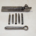 Armstrong No. 1-S Lathe Tool Holder, With Wrench And 6 Bits Freeship. Fixed Price $45.00.