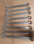 Snap-on Combination Wrench Set 12-POINT Flank Drive Plus Steel Sae Silver 8 Pc. Fixed Price $500.00.