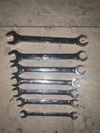Snap On 7 Piece Sae Open End And 12 Point Flare Nut Line Wrench Set 3/8 - 3/4. Fixed Price $250.00.