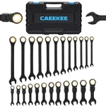 Caeekee 24PCS 72T Ratcheting Combination Wrench Set 12PCS Stubby Flexhead Me.... Fixed Price $140.66.