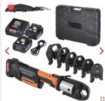Vevor Cordless Press Tool Kit, 18V Battery, 6 Copper Pipe Dies, 1/2"-2", Case. Fixed Price $1175.00.