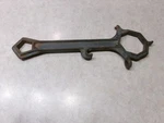Vtg Cast Iron Fire Hydrant Wrench Antique Multi-tool Truck Department Spanner. Fixed Price $32.89.