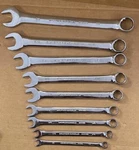 Matco Tools 9 Pc Silver Eagle 12 Pt Combination Wrenches (1/4"-3/4" RCSE242A). Fixed Price $225.00.