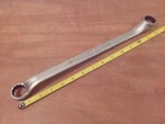 Vintage Usa-made Williams Superrench 8033C 1" & 15/16" Double Box End Wrench. Fixed Price $10.00.