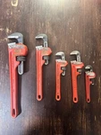 Usa Pipe Wrenches (3) Rigid, (1) Armstrong, Proto FORGED-5 Total Vg Cond. Fixed Price $100.00.