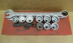 Williams Toolbox Super Wrench 2-3/16 Set 1-1/8 Sockets A3874DH. Fixed Price $385.00.