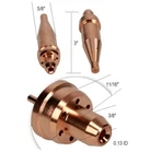 Acetylene Cutting Tips 1-101-1 #1 Compatible With Victor 1-1-101 3/4" Qty 2. Fixed Price $21.50.