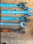 5 Vintage Williams Single Open End WRENCHES,1-11/16 ,1-7/16 X2 1-3/8 ,1-1/4. Fixed Price $125.00.
