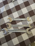 Vintage Gedore Lot Double Open End Wrench 7/8 &25/32, 11/16 &19/32, 3/4 5/8". Fixed Price $31.04.